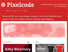 Tablet Screenshot of pixelcode.ie